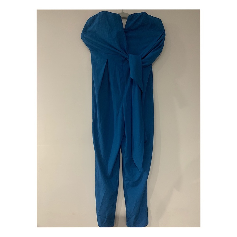 blue pant suit. Size Medium.